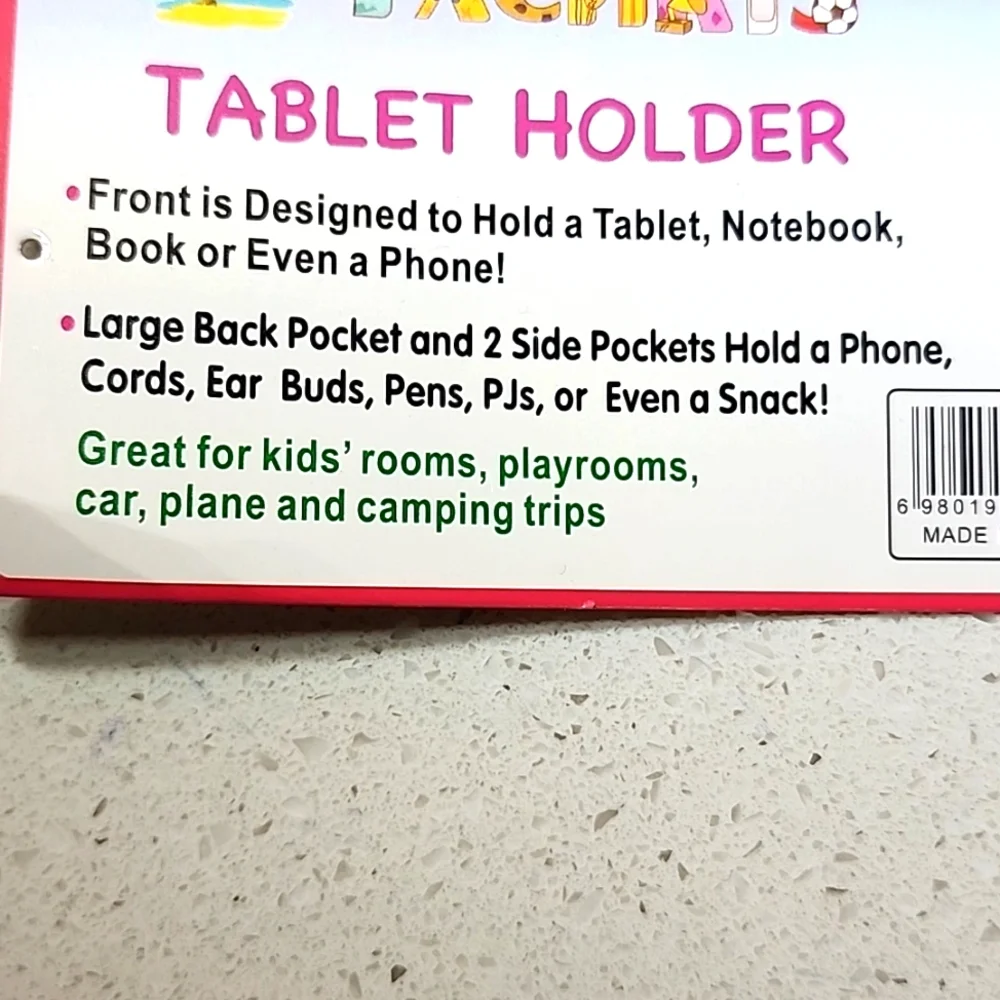 Plush Unicorn Pillow. Tablet , Book, Phone Holder. Purple And Pink NEW with Tags - Picture 4 of 9